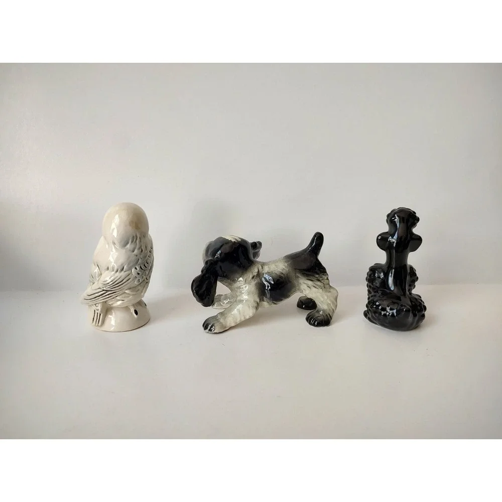 Goebel figurine lot of 3 poodle owl cocker spaniel Germany
